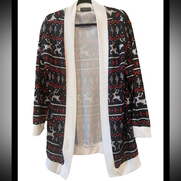 Set of 2 Floral Blooming Winter/Christmas cardigans - Picture 2 of 7